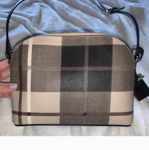 Kate Spade Plaid Crossbody Bag - Black and Cream - Picture 2 of 5